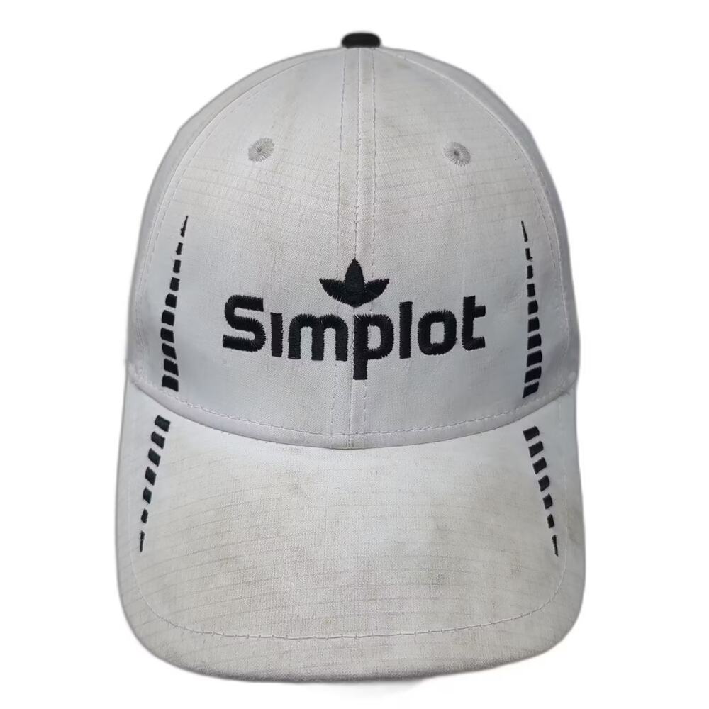 Cap America Simplot Logo White Baseball Cap One Size Adjustable Graphic Hat